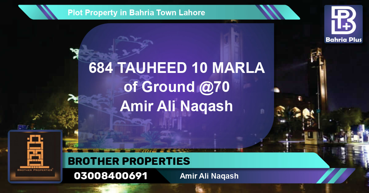 Residential Plot for Sale in Bahria Town, Lahore - (BP-83192)