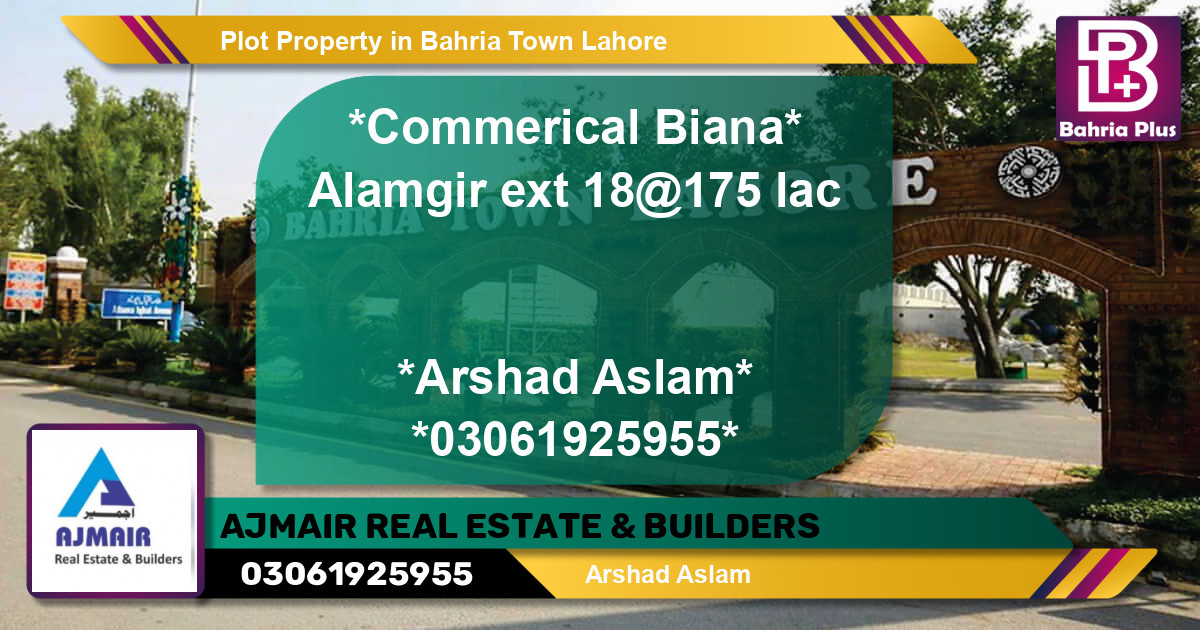 Residential Plot for Sale in Bahria Town, Lahore - (BP-83210)