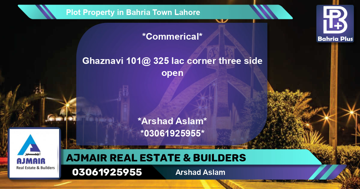 Residential Plot for Sale in Bahria Town, Lahore - (BP-83213)
