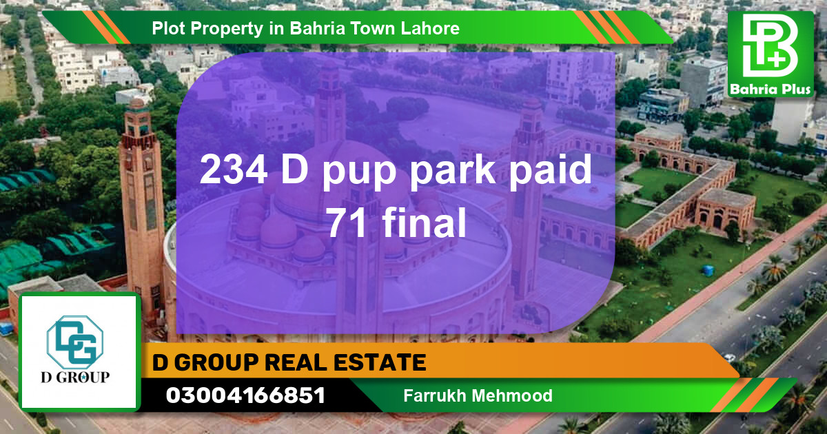 Residential Plot for Sale in Bahria Town, Lahore - (BP-83231)