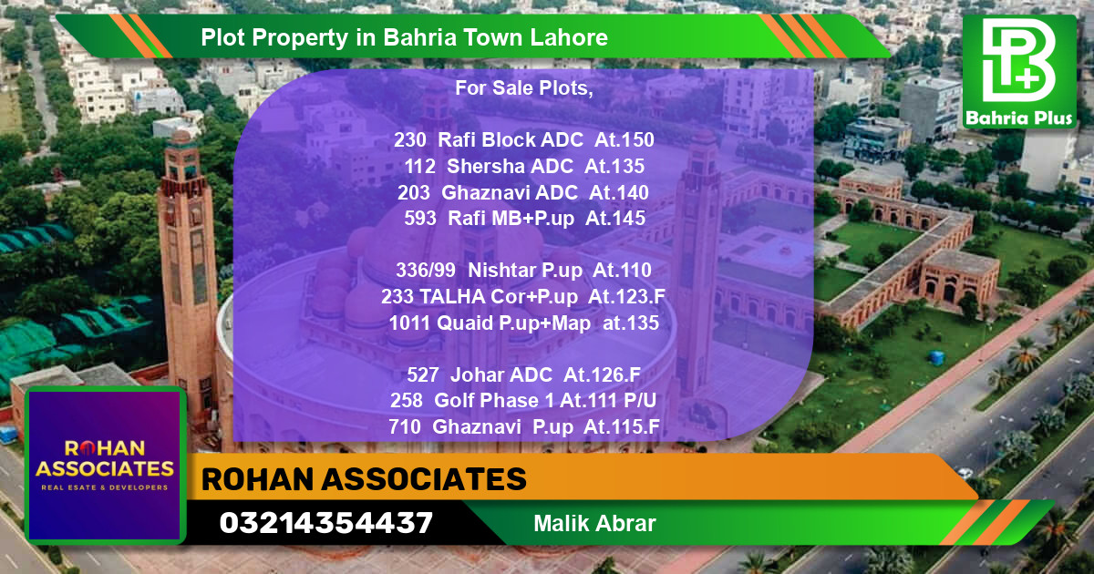 Residential Plot for Sale in Bahria Town, Lahore - (BP-83237)