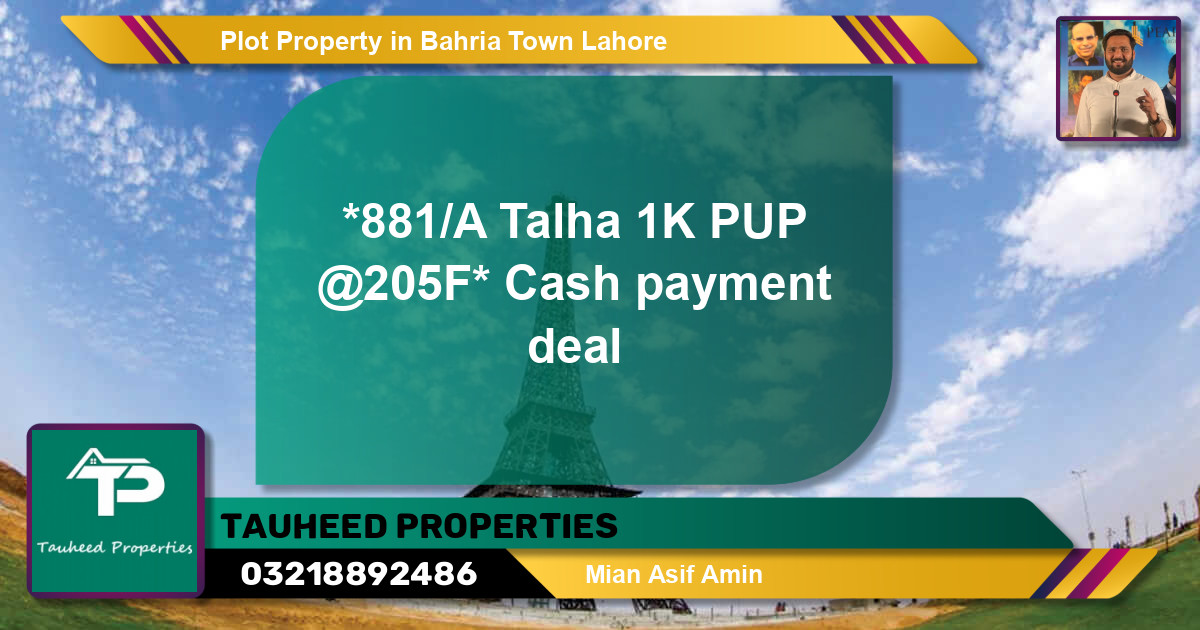Residential Plot for Sale in Bahria Town, Lahore - (BP-83243)