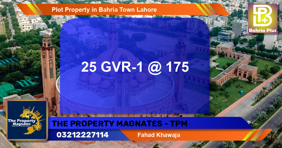 Residential Plot for Sale in Bahria Town, Lahore - (BP-83268)