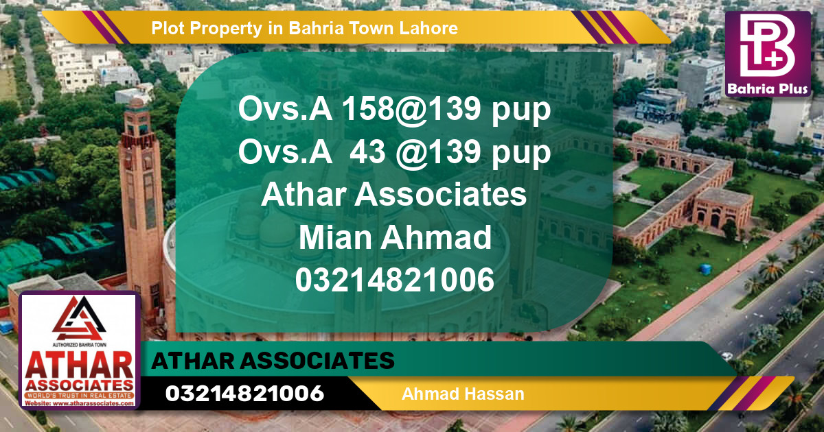 Residential Plot for Sale in Bahria Town, Lahore - (BP-83304)
