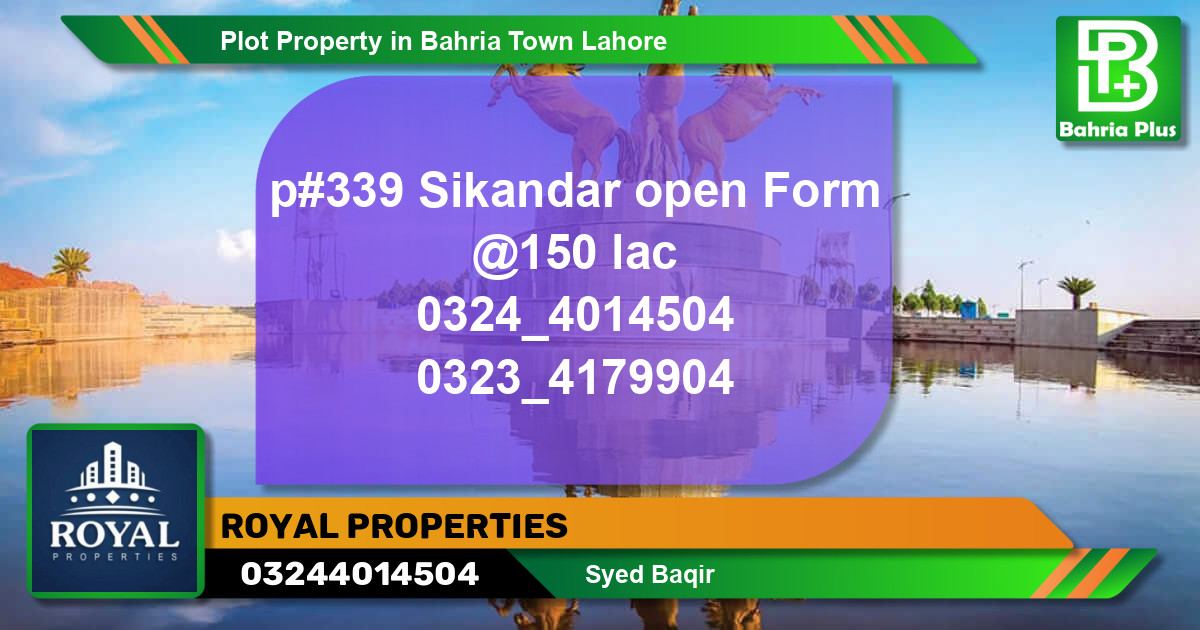 Residential Plot for Sale in Bahria Town, Lahore - (BP-83346)