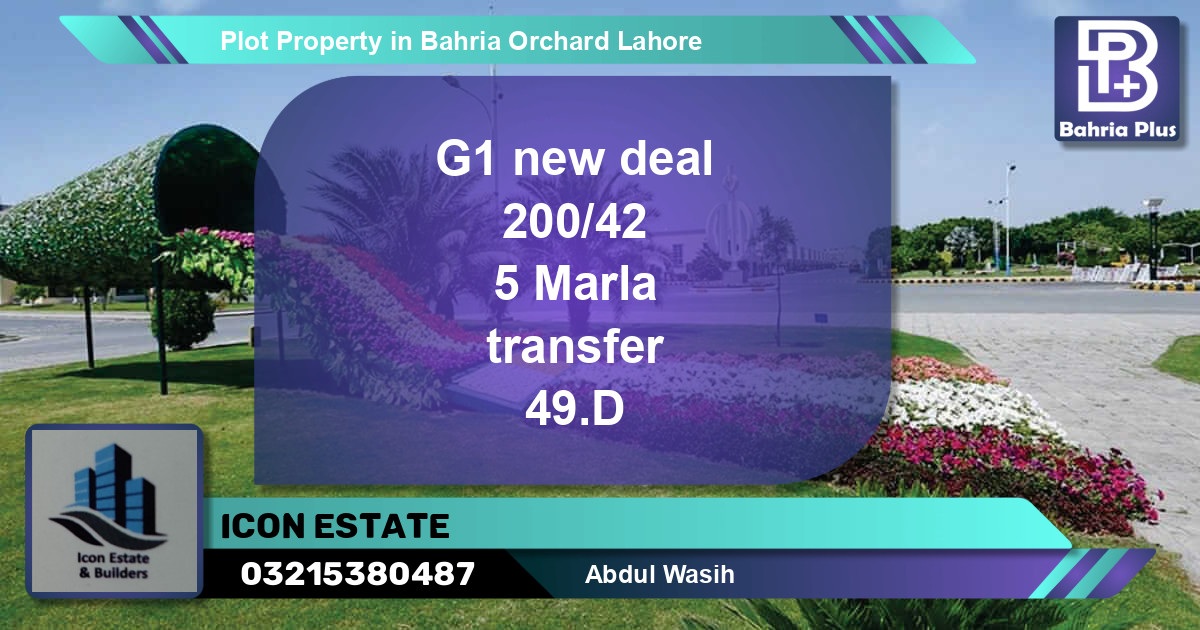 Residential Plot for Sale in Bahria Orchard, Lahore - (BP-83347)