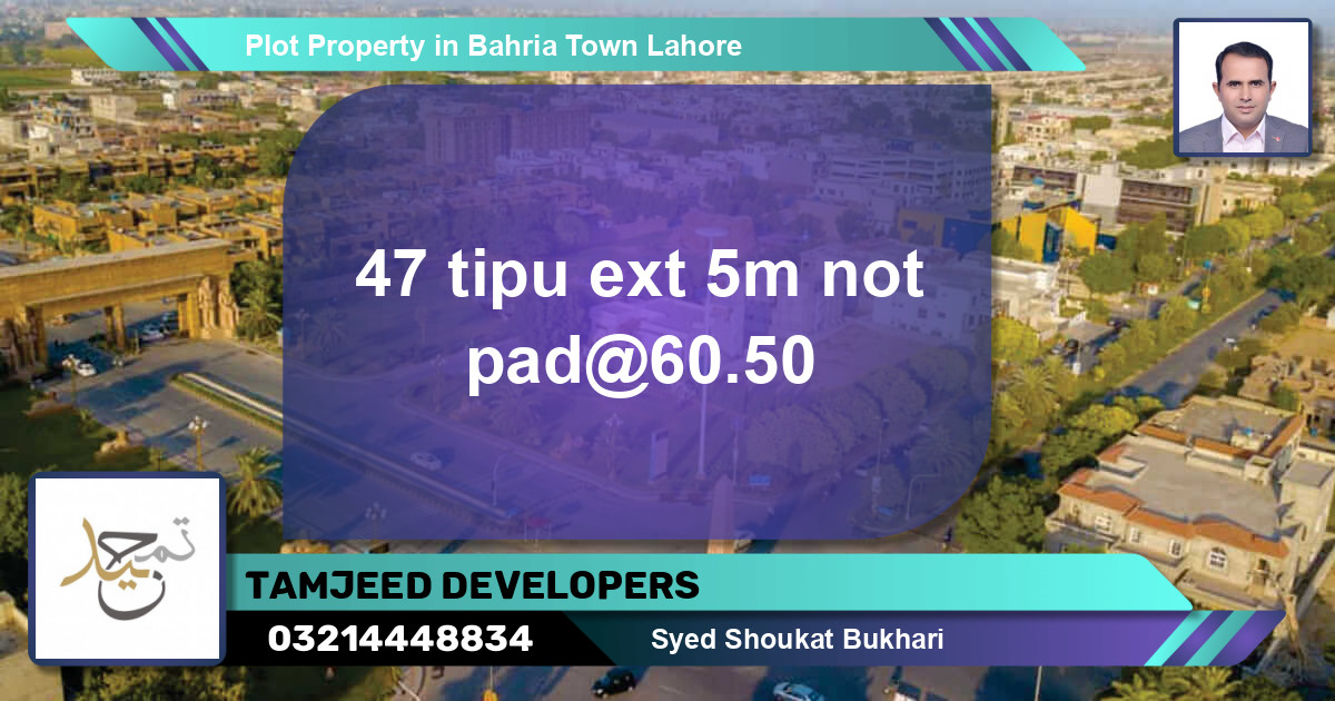 Residential Plot for Sale in Bahria Town, Lahore - (BP-83368)