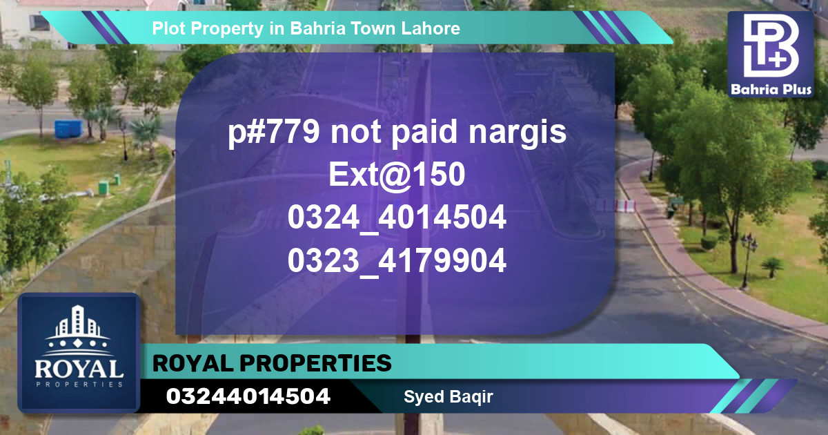 Residential Plot for Sale in Bahria Town, Lahore - (BP-83372)