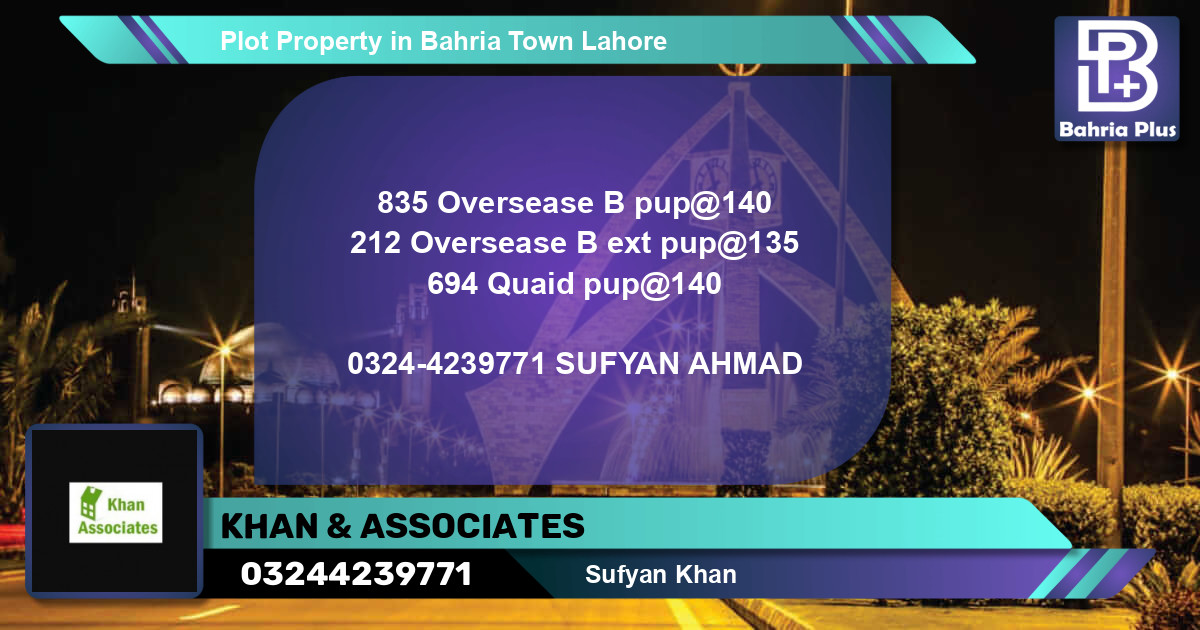Residential Plot for Sale in Bahria Town, Lahore - (BP-83395)