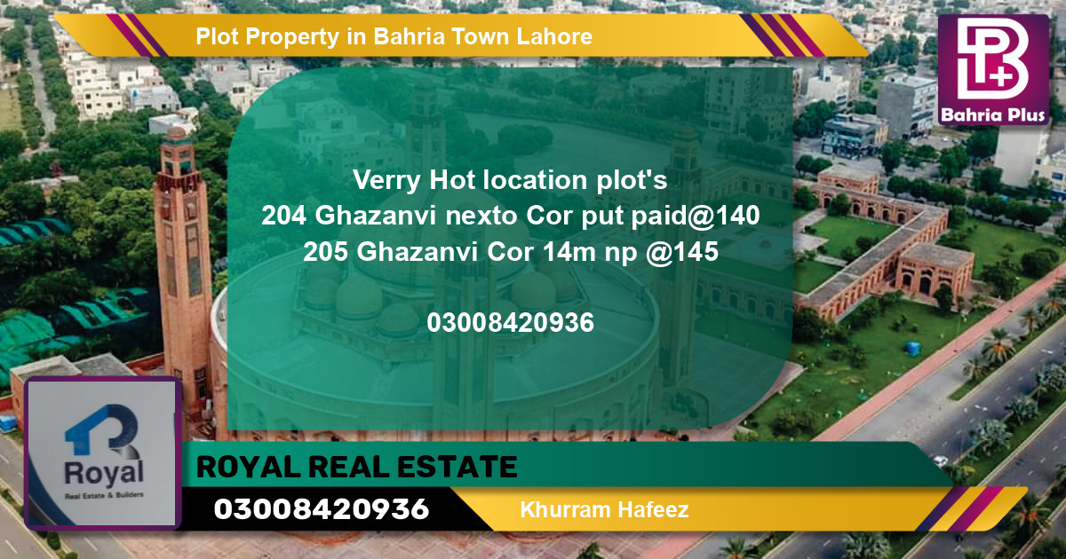 Residential Plot for Sale in Bahria Town, Lahore - (BP-83402)