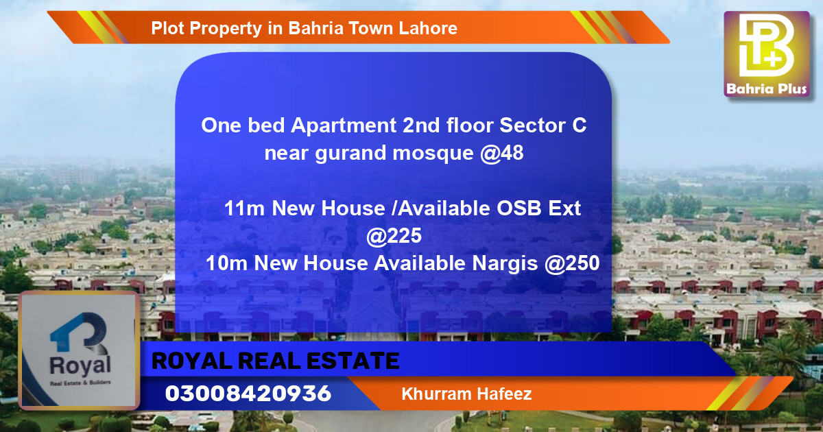 Residential Plot for Sale in Bahria Town, Lahore - (BP-83404)