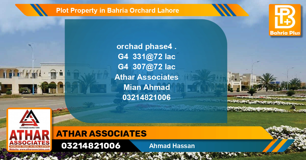 Residential Plot for Sale in Bahria Orchard, Lahore - (BP-83436)