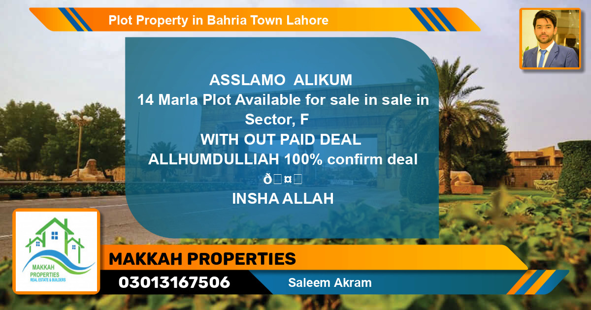 Residential Plot for Sale in Bahria Town, Lahore - (BP-83490)