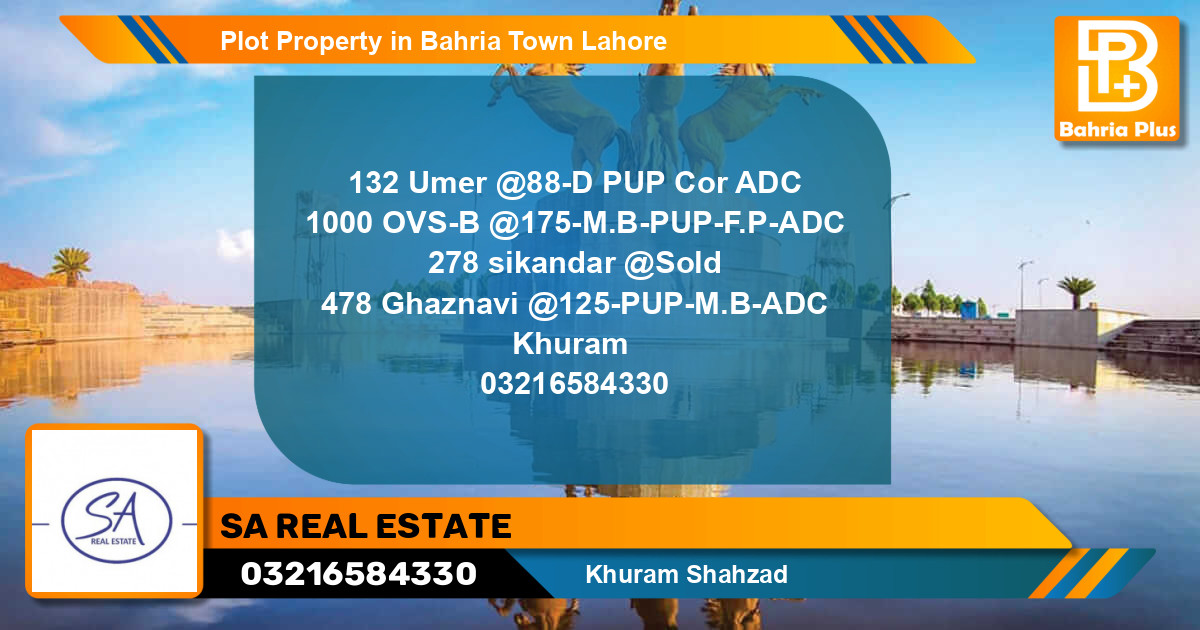Residential Plot for Sale in Bahria Town, Lahore - (BP-83528)