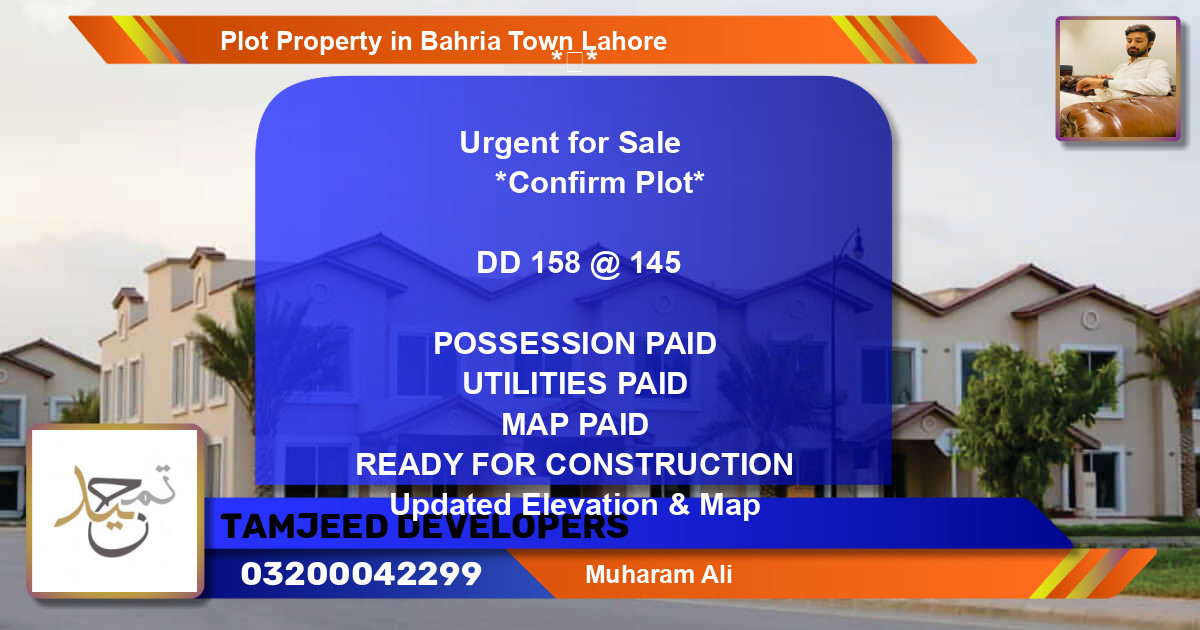 Residential Plot for Sale in Bahria Town, Lahore - (BP-83531)