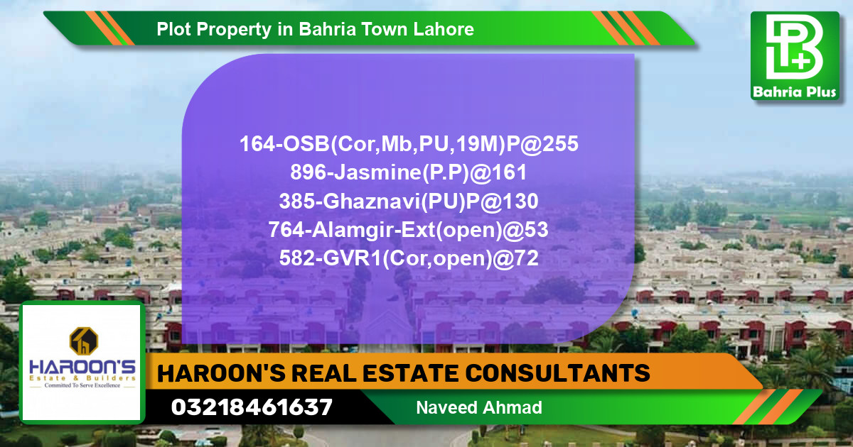 Residential Plot for Sale in Bahria Town, Lahore - (BP-83532)
