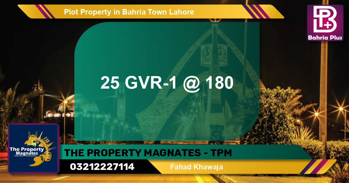 Residential Plot for Sale in Bahria Town, Lahore - (BP-83539)