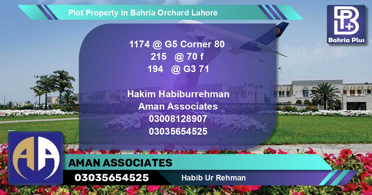 Residential Plot for Sale in Bahria Orchard, Lahore - (BP-83548)