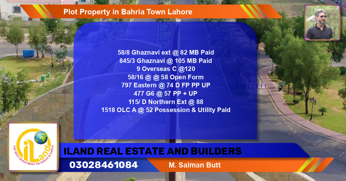 Residential Plot for Sale in Bahria Town, Lahore - (BP-83583)