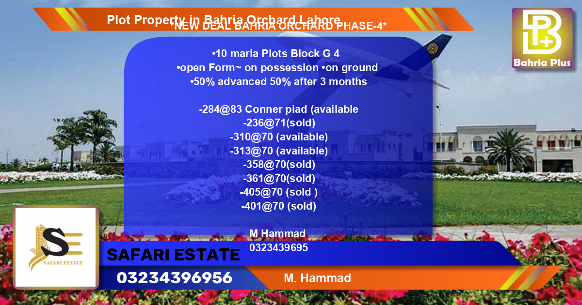 Residential Plot for Sale in Bahria Orchard, Lahore - (BP-83629)