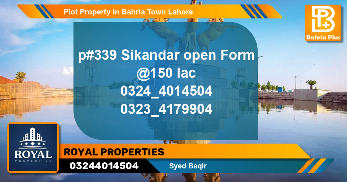 Residential Plot for Sale in Bahria Town, Lahore - (BP-83666)