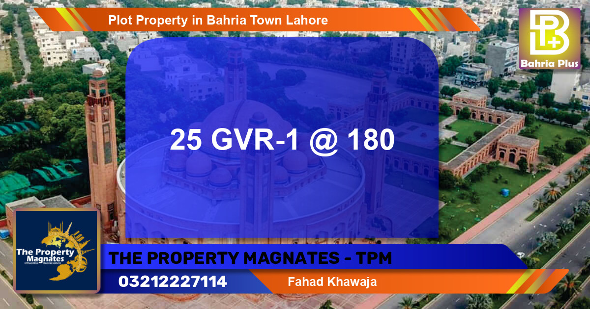 Residential Plot for Sale in Bahria Town, Lahore - (BP-83680)