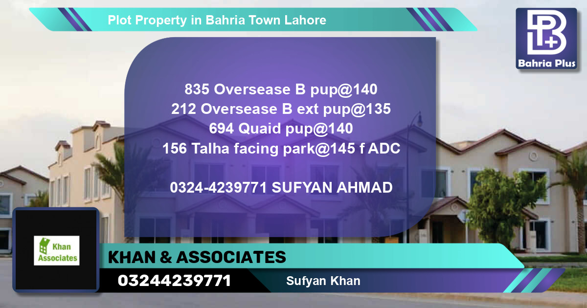 Residential Plot for Sale in Bahria Town, Lahore - (BP-83690)