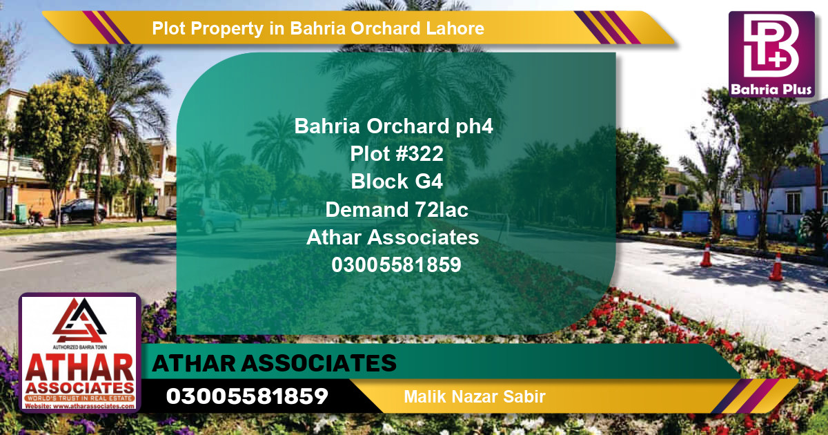 Residential Plot for Sale in Bahria Orchard, Lahore - (BP-83692)