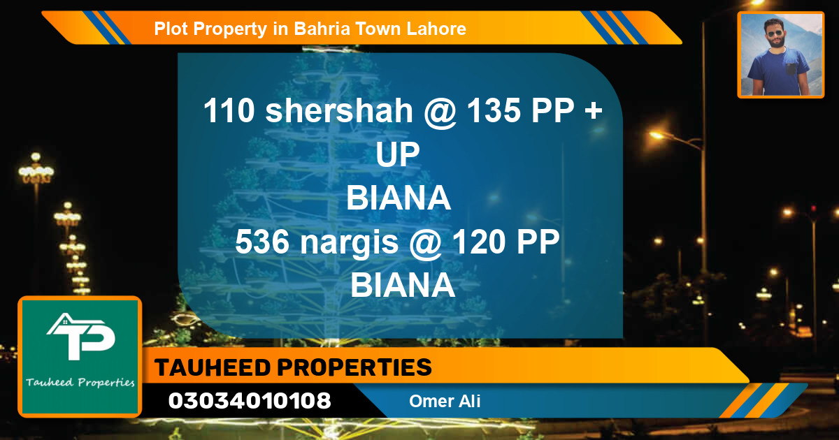 Residential Plot for Sale in Bahria Town, Lahore - (BP-83720)
