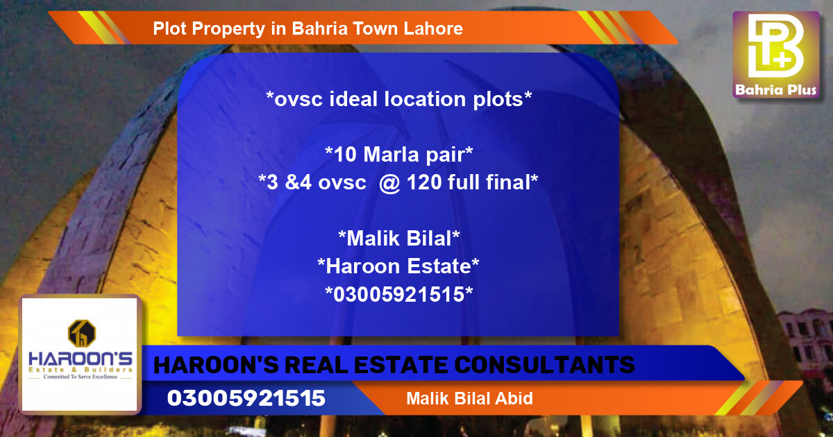 Residential Plot for Sale in Bahria Town, Lahore - (BP-83786)