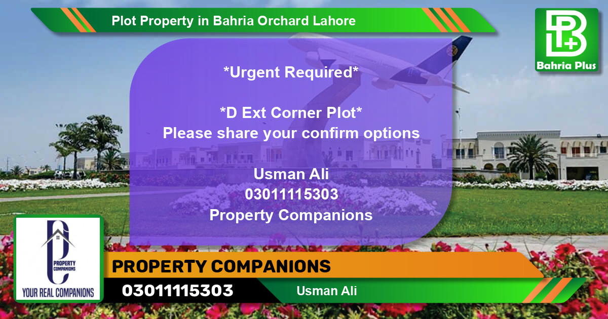 Residential Plot for Sale in Bahria Orchard, Lahore - (BP-83789)