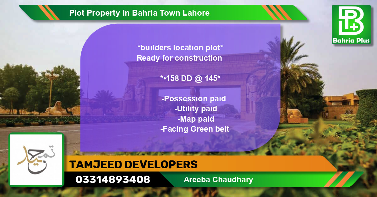 Residential Plot for Sale in Bahria Town, Lahore - (BP-83802)