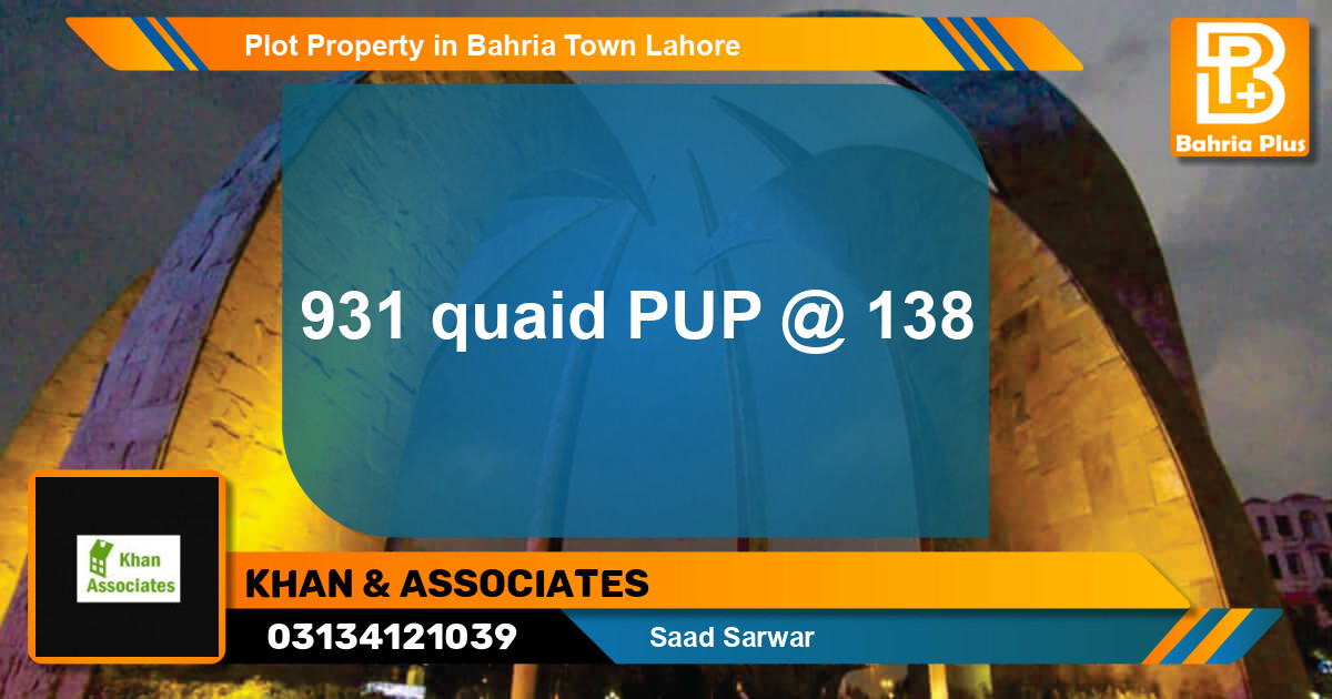 Residential Plot for Sale in Bahria Town, Lahore - (BP-83858)