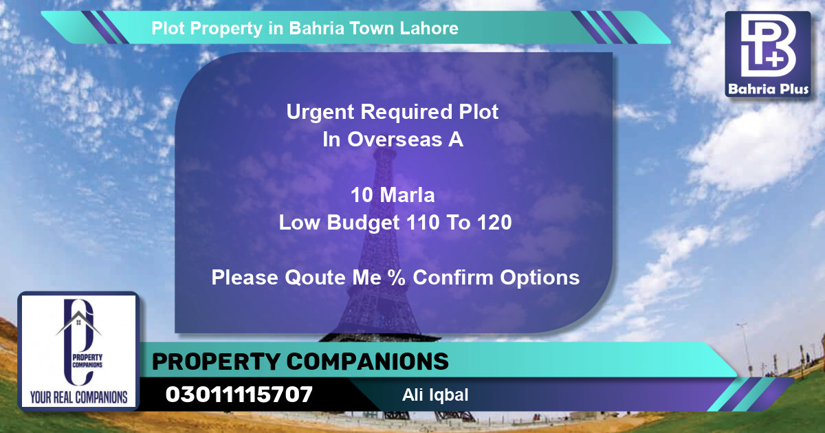 Residential Plot for Sale in Bahria Town, Lahore - (BP-83873)