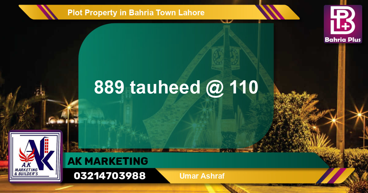 Residential Plot for Sale in Bahria Town, Lahore - (BP-83875)