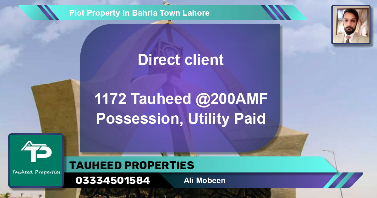 Residential Plot for Sale in Bahria Town, Lahore - (BP-83905)