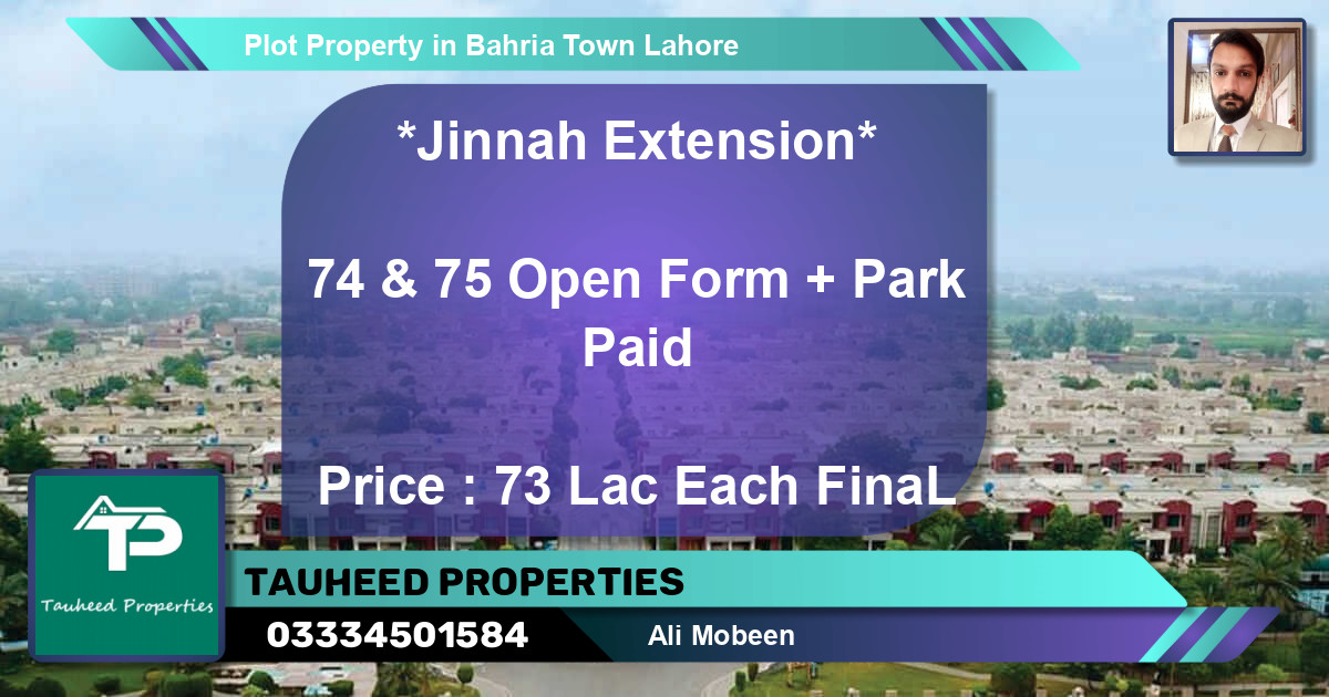 Residential Plot for Sale in Bahria Town, Lahore - (BP-83914)