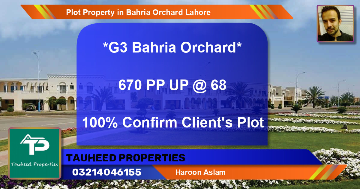 Residential Plot for Sale in Bahria Orchard, Lahore - (BP-83919)