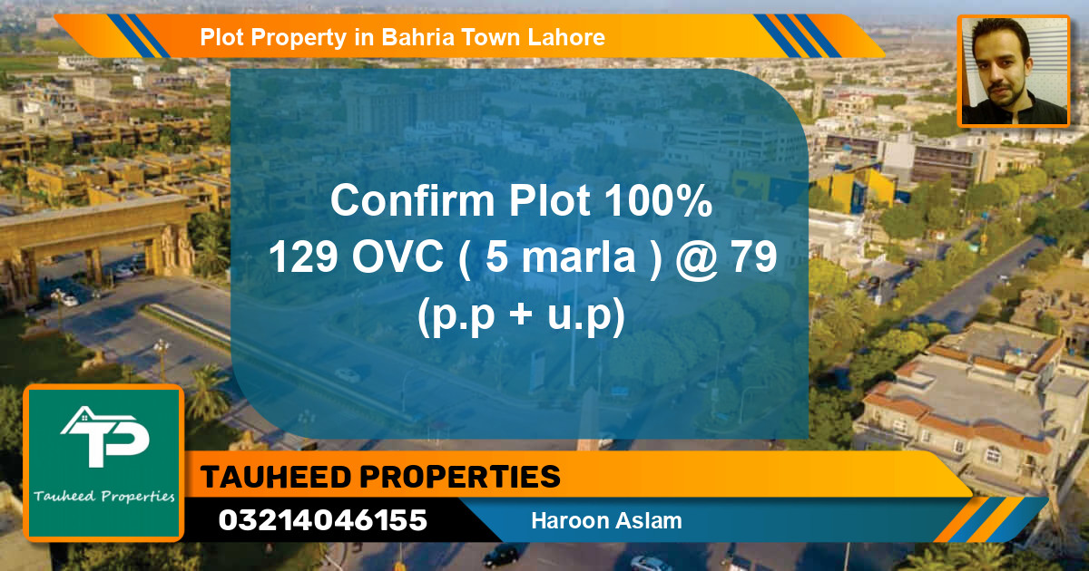 Residential Plot for Sale in Bahria Town, Lahore - (BP-83921)