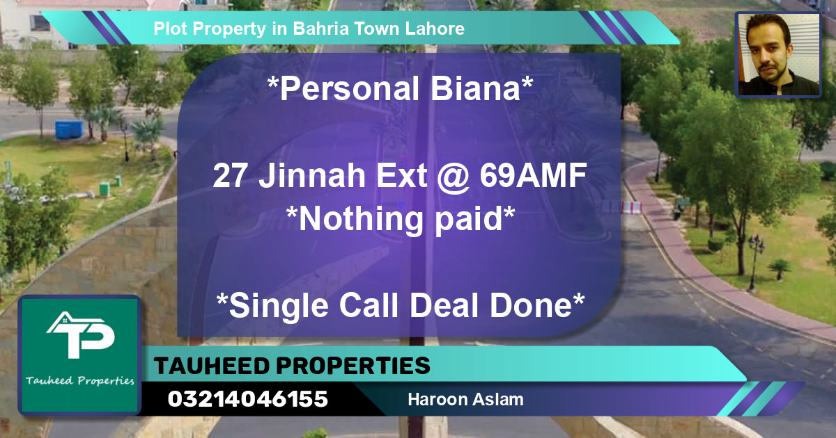 Residential Plot for Sale in Bahria Town, Lahore - (BP-83924)