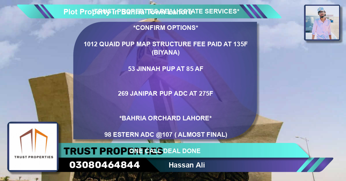 Residential Plot for Sale in Bahria Town, Lahore - (BP-83930)