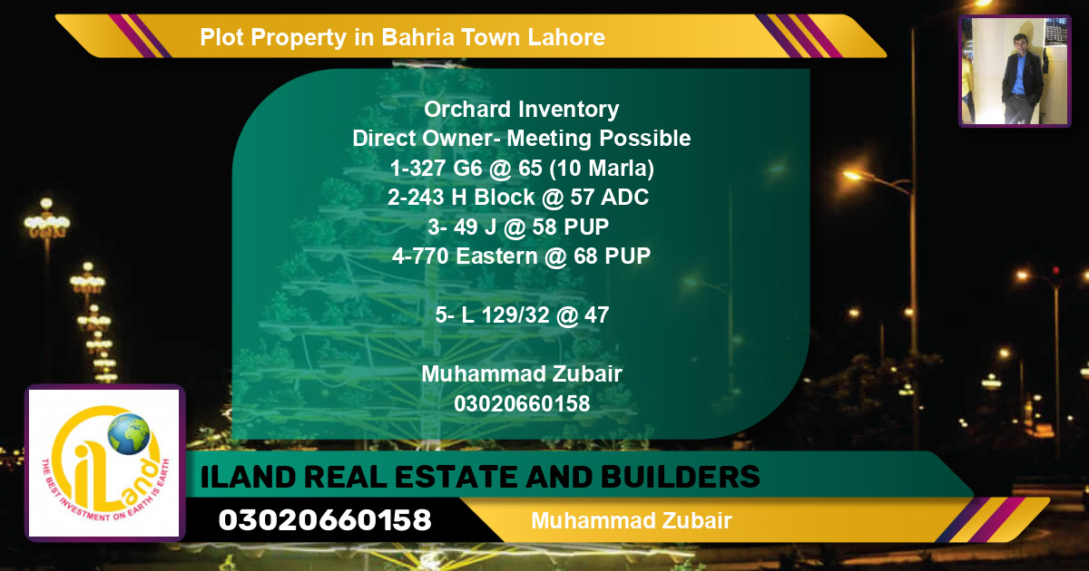 Residential Plot for Sale in Bahria Town, Lahore - (BP-83942)