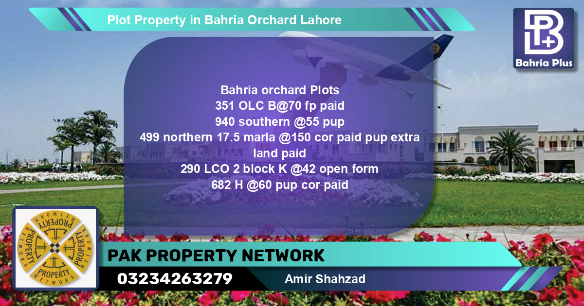 Residential Plot for Sale in Bahria Orchard, Lahore - (BP-83949)