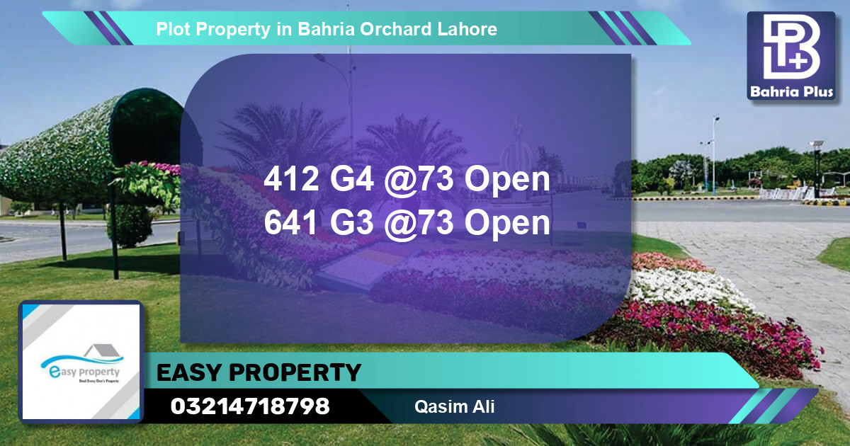 Residential Plot for Sale in Bahria Orchard, Lahore - (BP-83956)