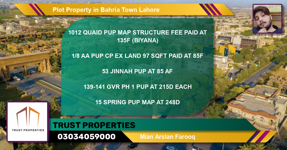 Residential Plot for Sale in Bahria Town, Lahore - (BP-83959)