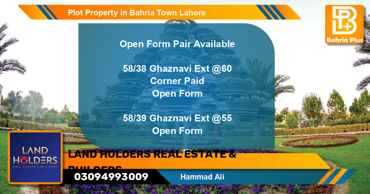 Residential Plot for Sale in Bahria Town, Lahore - (BP-83979)