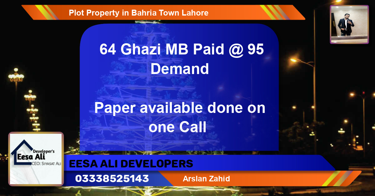 Residential Plot for Sale in Bahria Town, Lahore - (BP-83981)