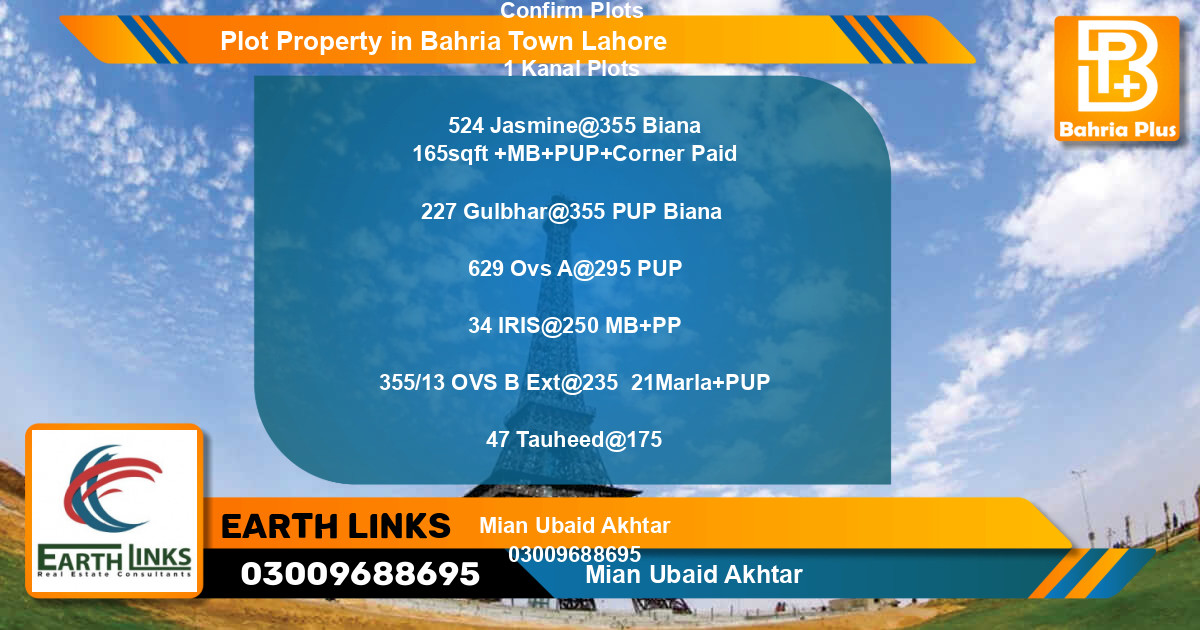 Residential Plot for Sale in Bahria Town, Lahore - (BP-83991)