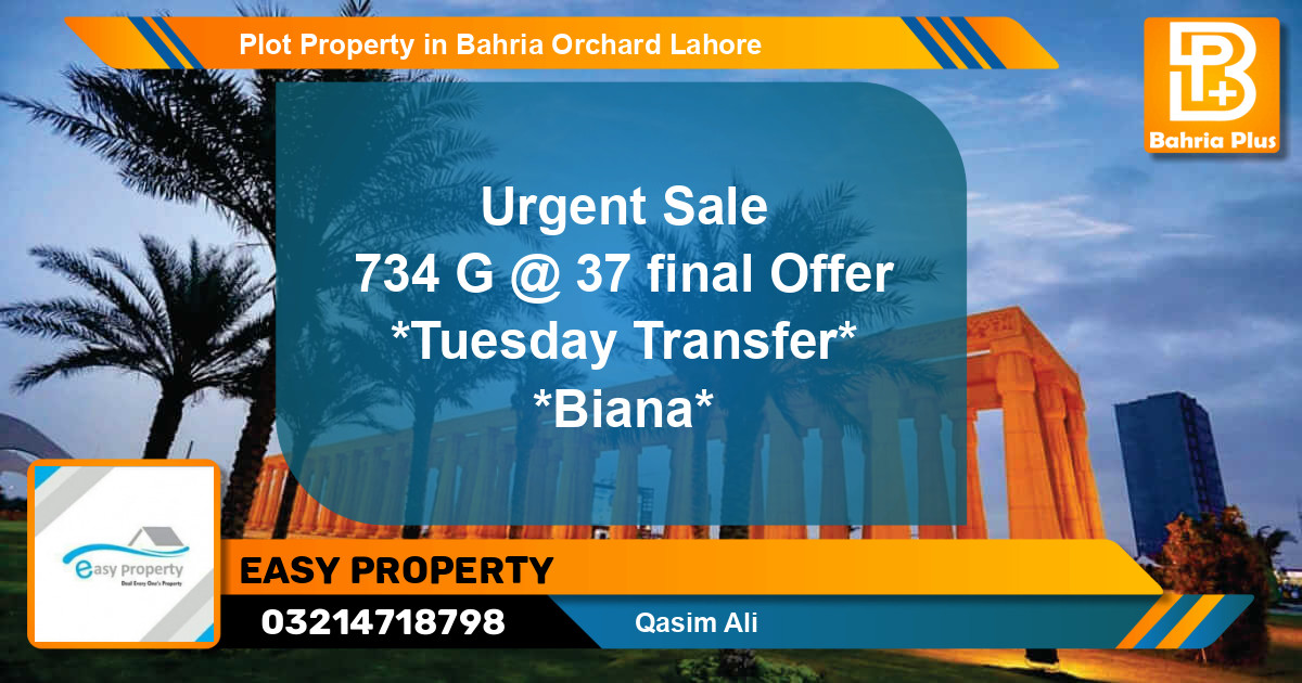 Residential Plot for Sale in Bahria Orchard, Lahore - (BP-84000)