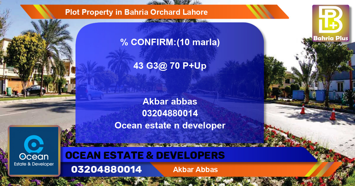 Residential Plot for Sale in Bahria Orchard, Lahore - (BP-84014)